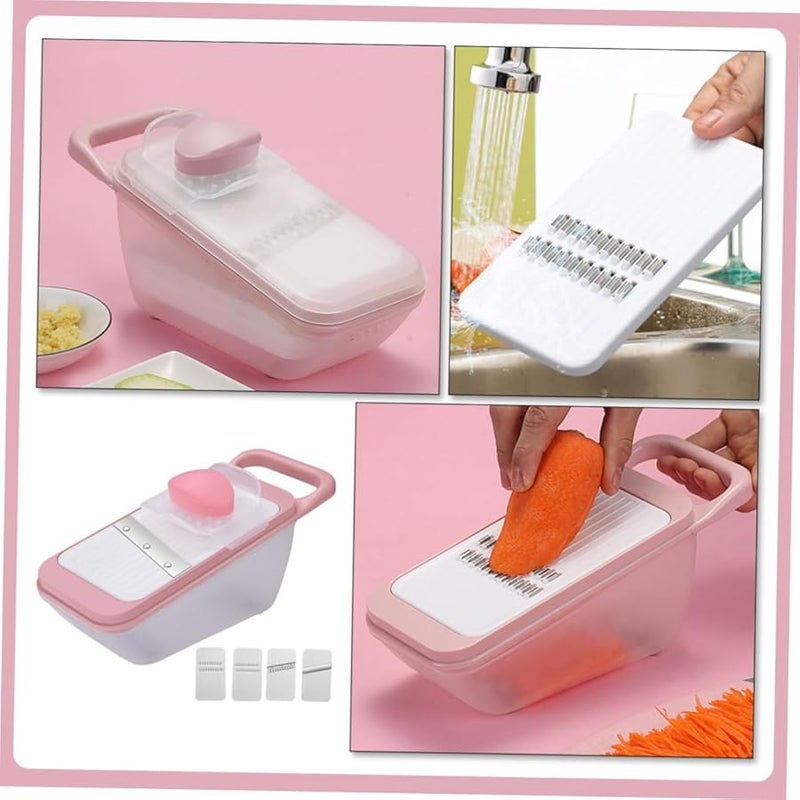 Multifunctional Vegetable Slicer Grater Set Manual Chopper Shredder with Sturdy Blades - Image 4